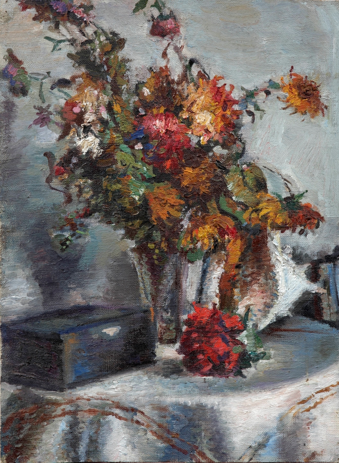 Сухие цветы и шкатулка. Конец 1940-х – начало 1950-х