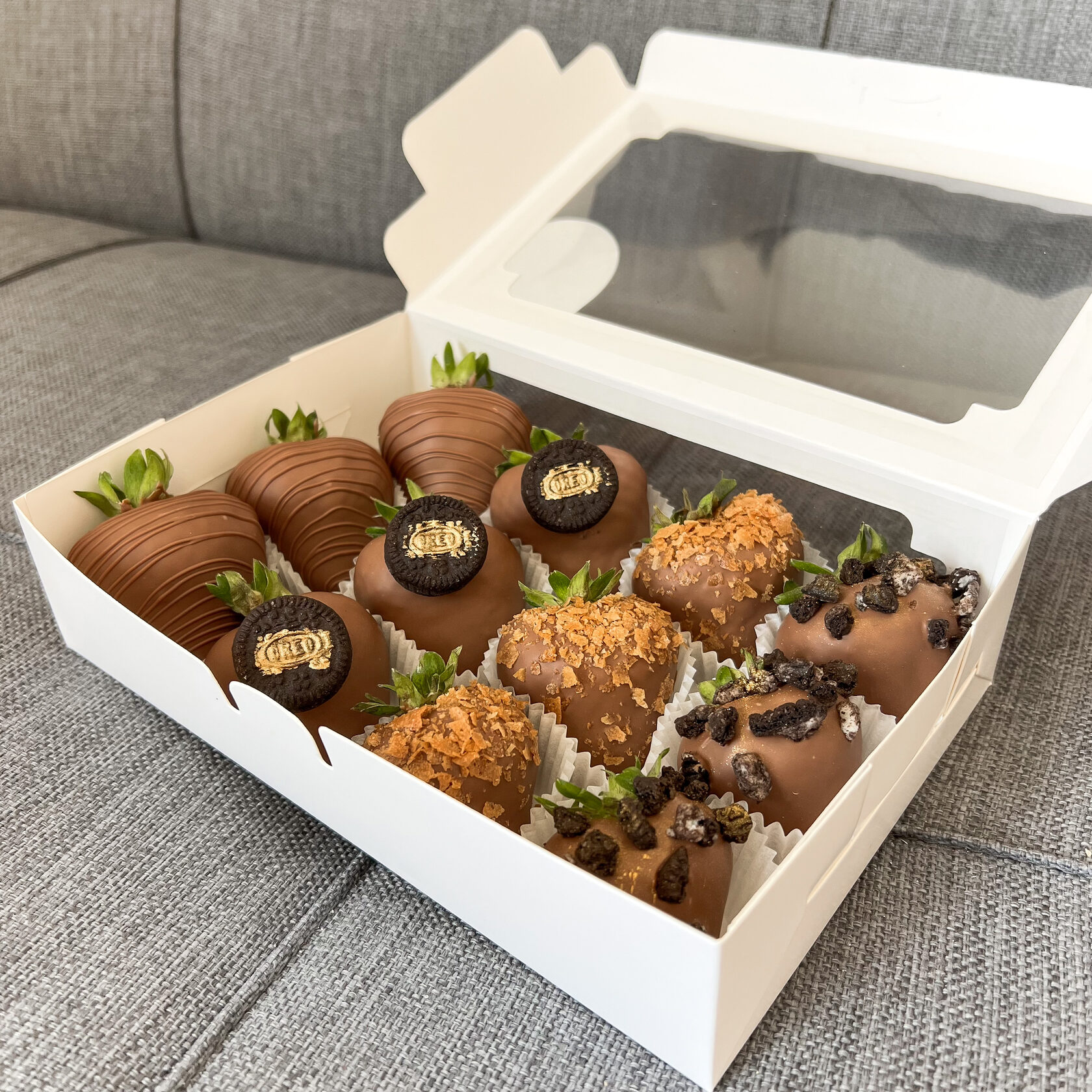 chokoladeovertrukne jordbær
