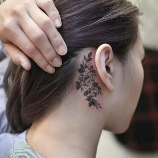 Татуировка за ухом, фото тату для мужчин и женщин, бесплатный эскиз! | Tattoo Academy