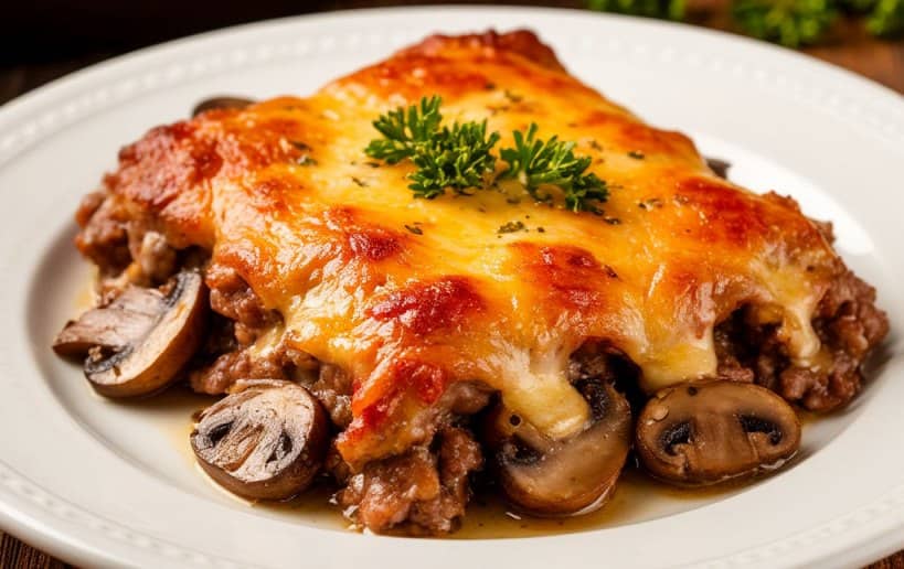 мясо по французски из свинины с грибами