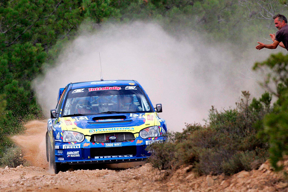 Андреа Наварра и Симона Фидели, Subaru Impreza S9 WRC '03 (S600 WRT), ралли Сардиния 2004