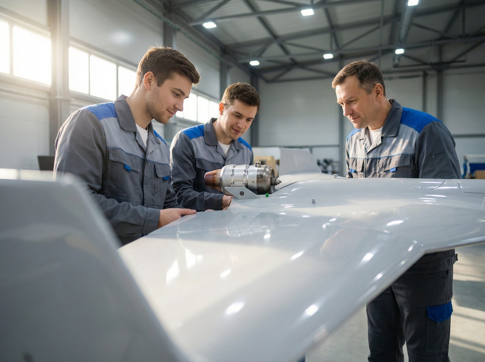 Engineering team integrating components