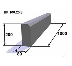 бордюр1000х200х80, бордюр садовый , метровый бордюр.