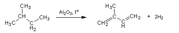 Реакция дегидрирования 2 метилбутана