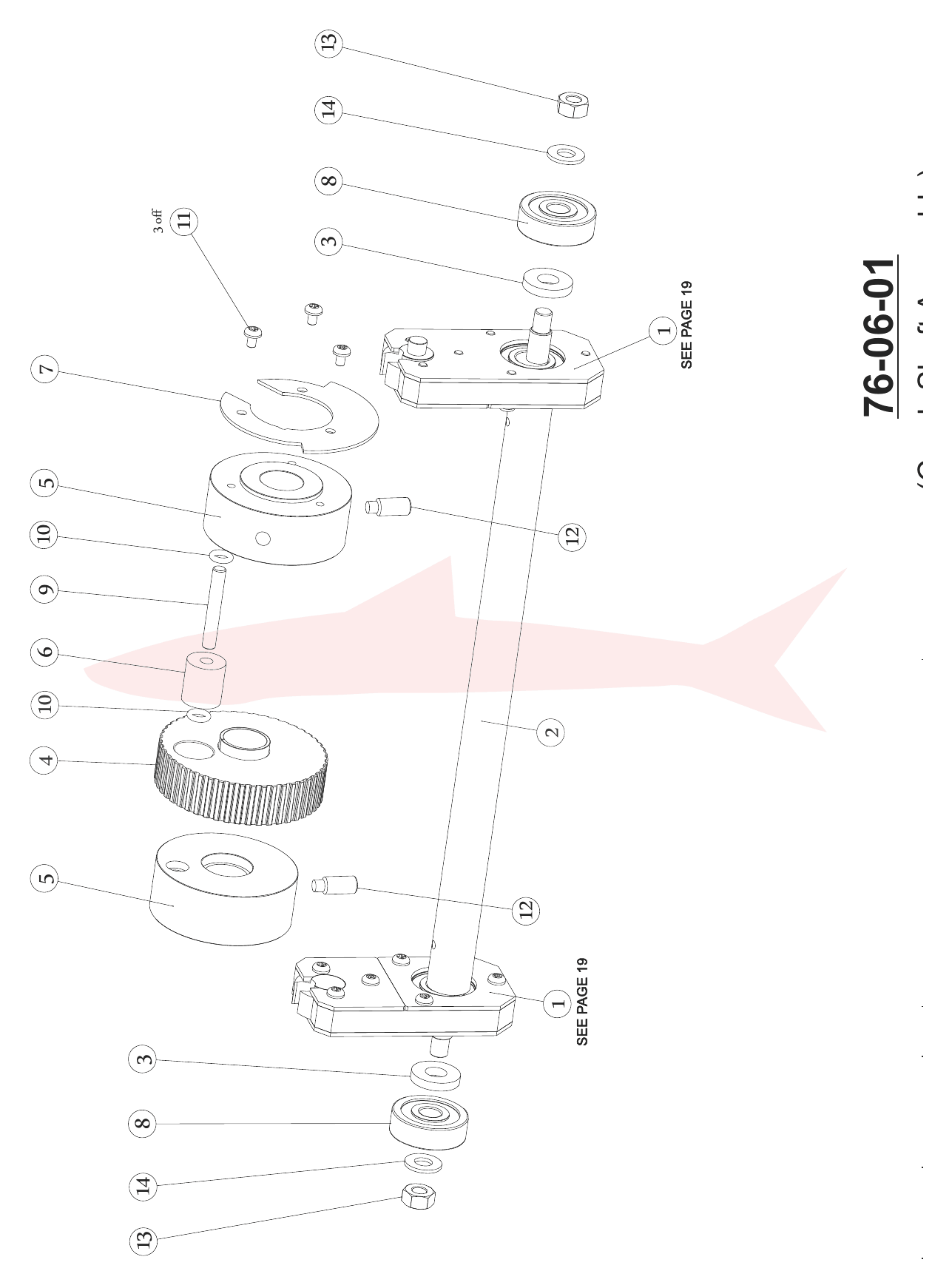 Morgana Documaster Pro 76-06-01 Crank Shaft Assembly — схема деталей
