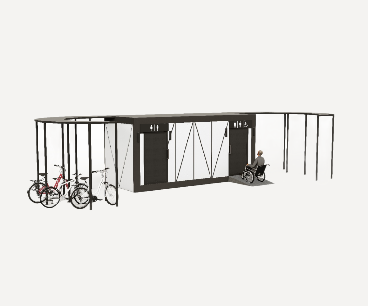 Автономные уличные туалетные модули для парка