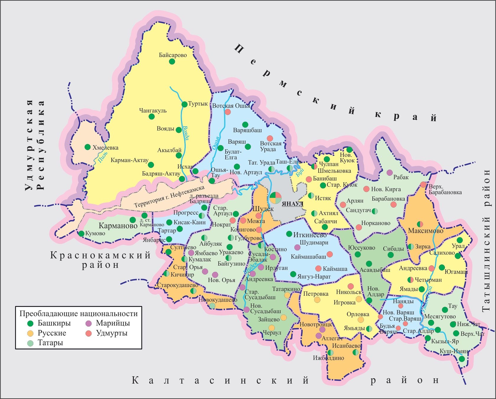 Карта осадков янаул