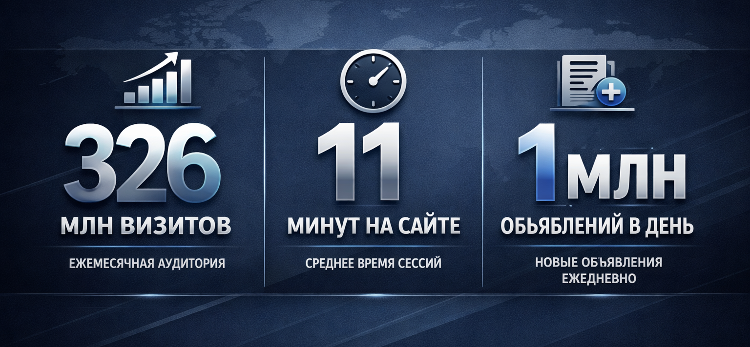 Статистика посещаемости Авито и спроса покупателей