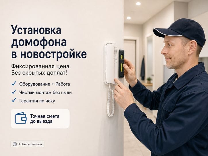 Сколько стоит установить домофон в квартире: цена Москва этапы и скрытые нюансы