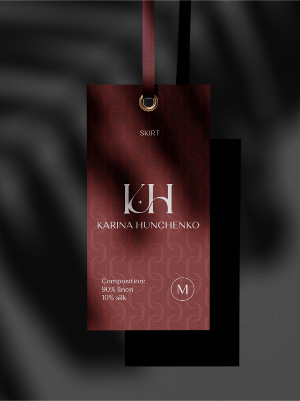 Брендинг для Karina Hunchenko: логотип, фирменный стиль, упаковка, женская одежда