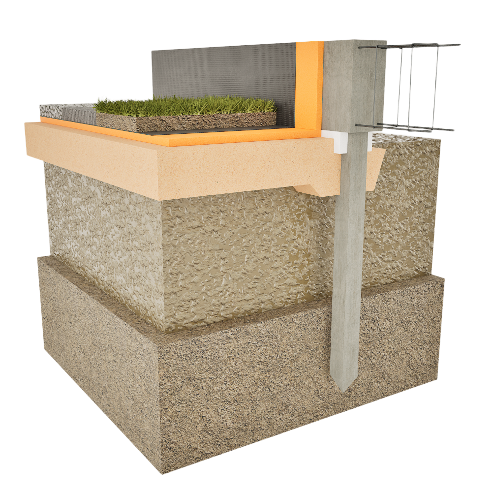 Ленточный на сваях