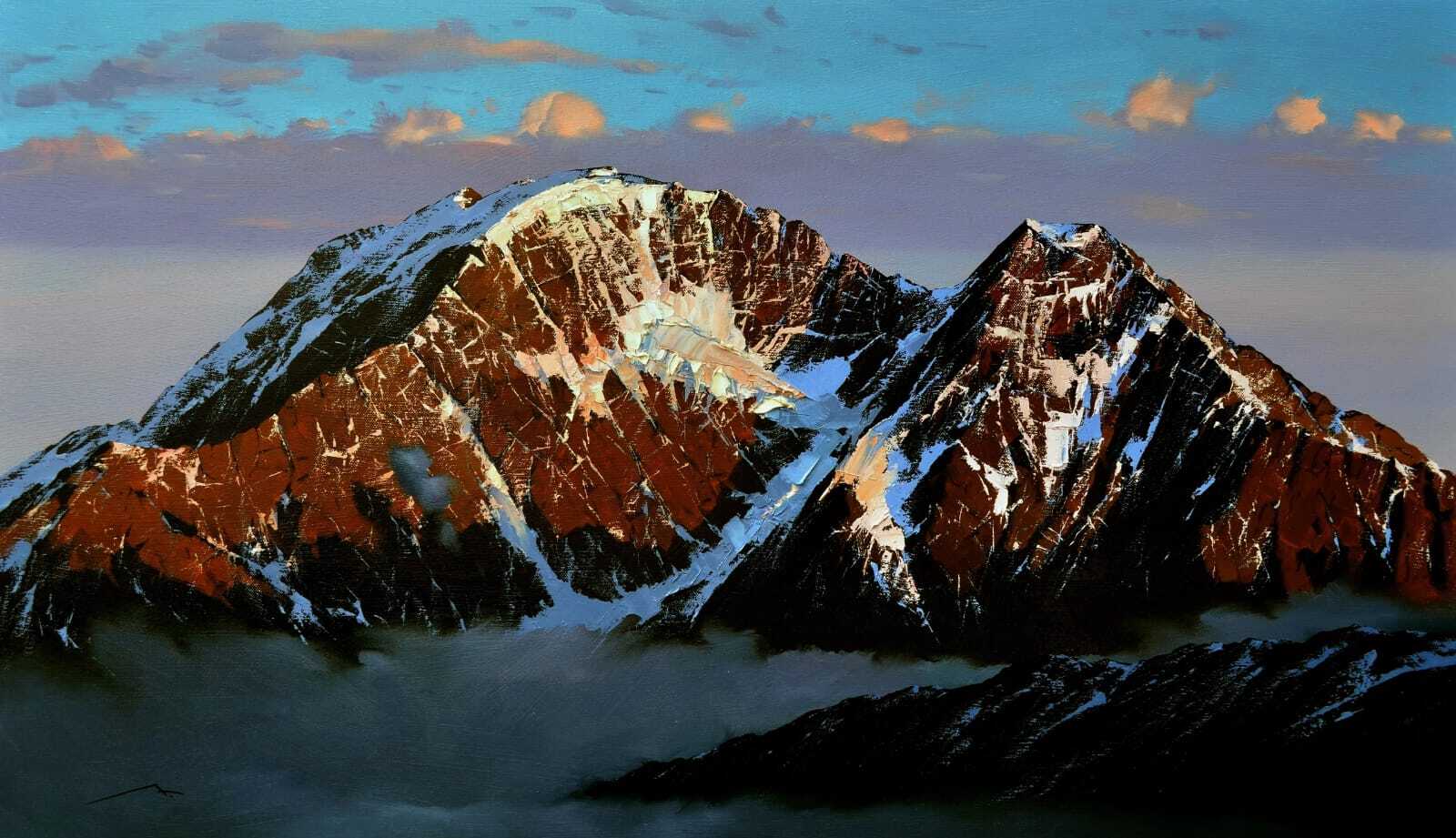 Донгуз Орун, горный пейзаж, искусство, живопись маслом