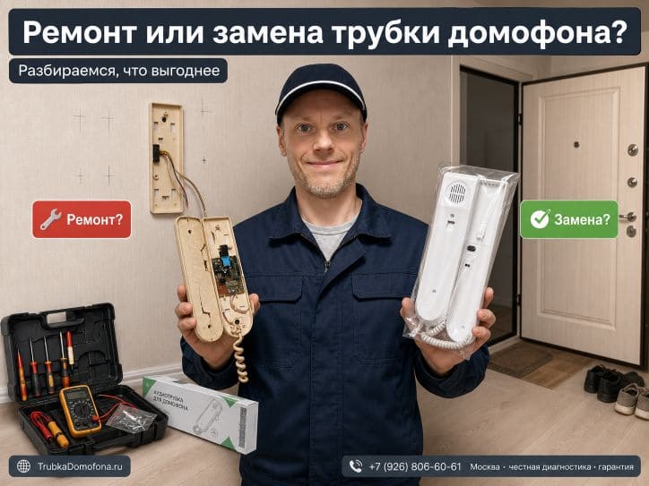 Сломалась трубка домофона — ремонт или замена Разбираемся что выгоднее