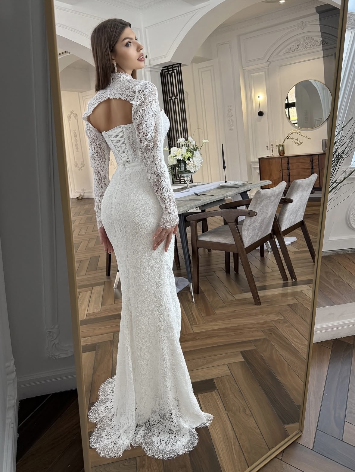 платье свадебное кружевное рыбка Ростов прокат