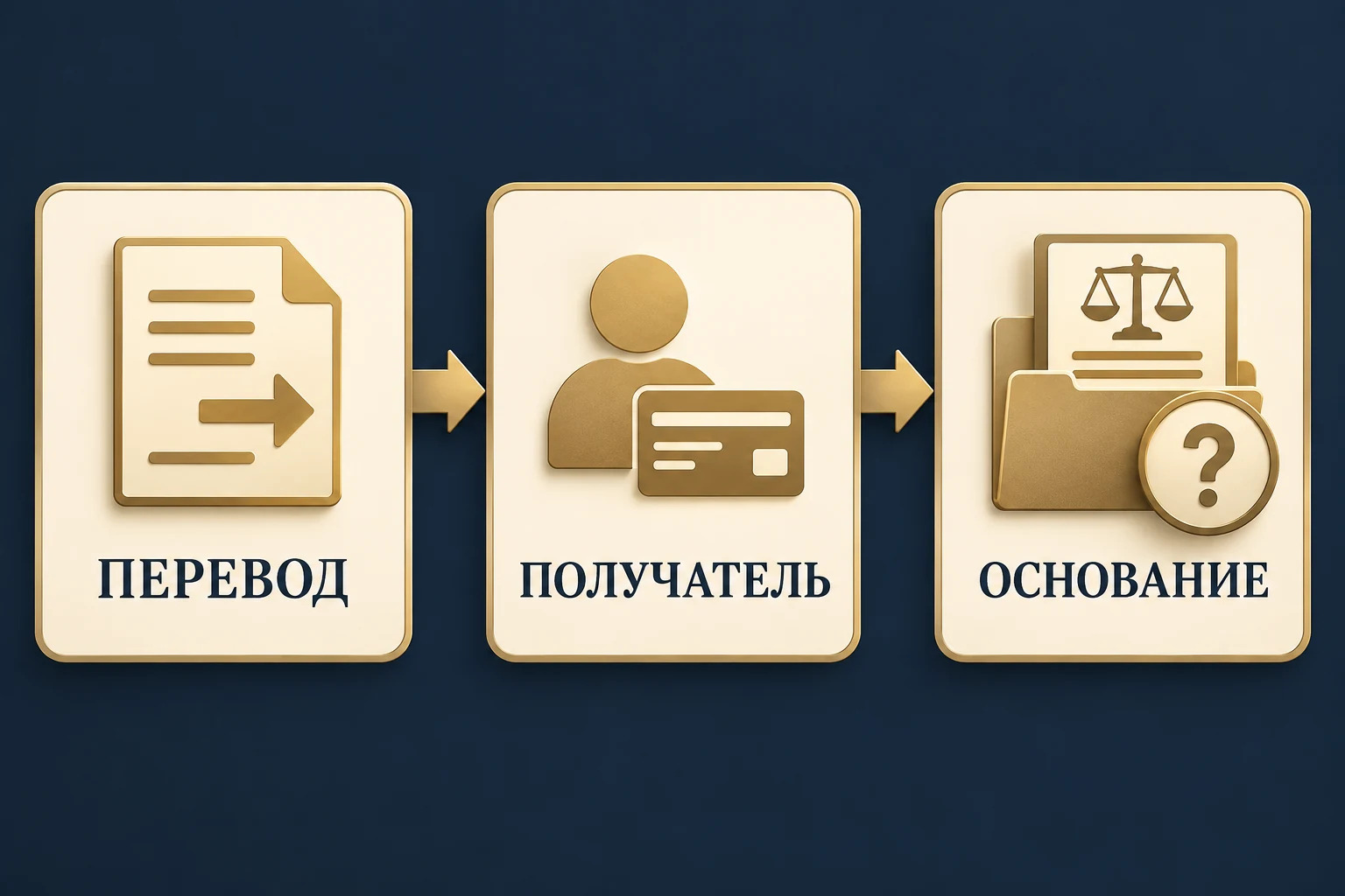 Концептуальная схема проверки платежа: перевод, получатель и правовое основание