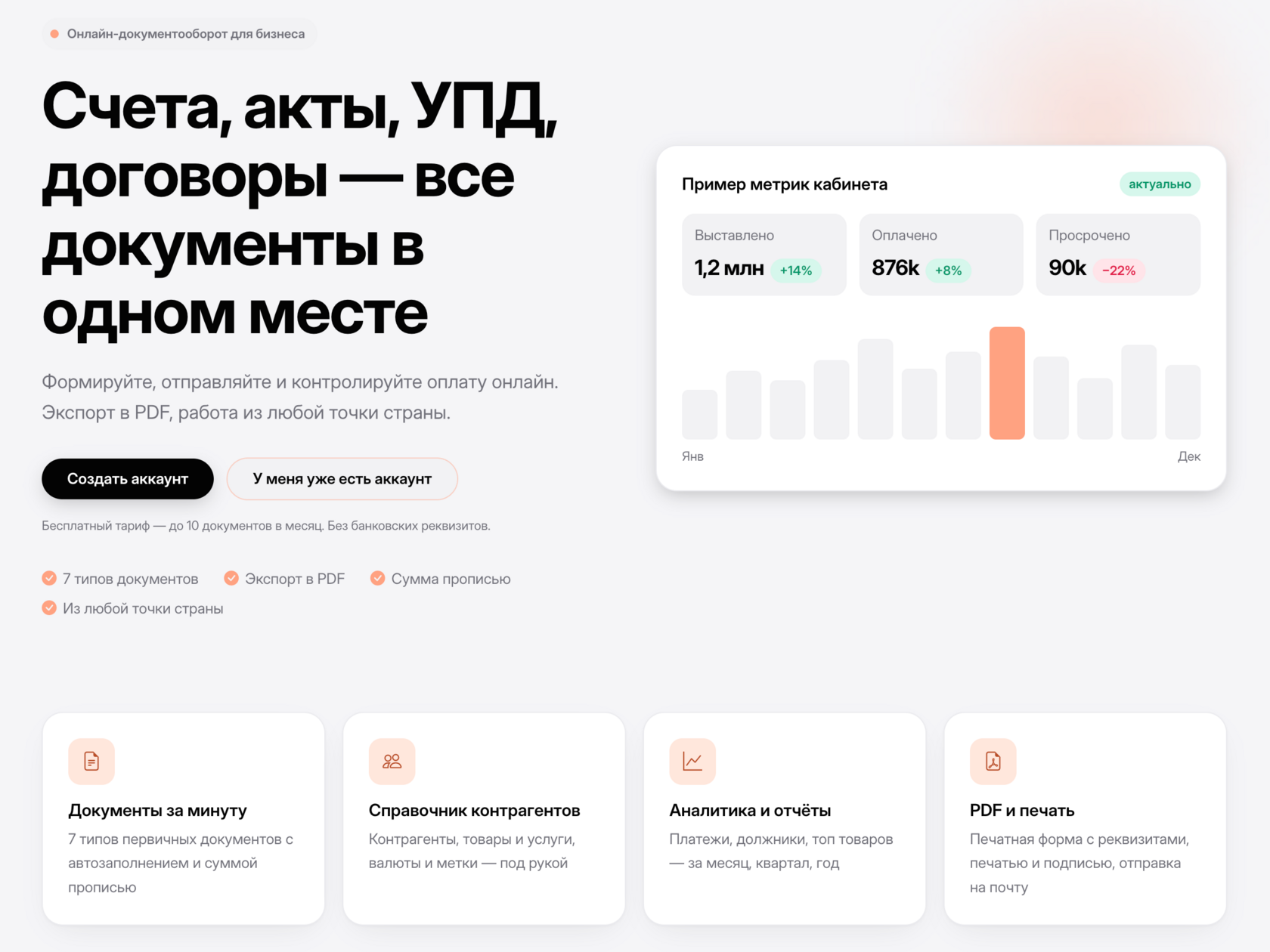 FRDOCS: список счетов и актов в кабинете