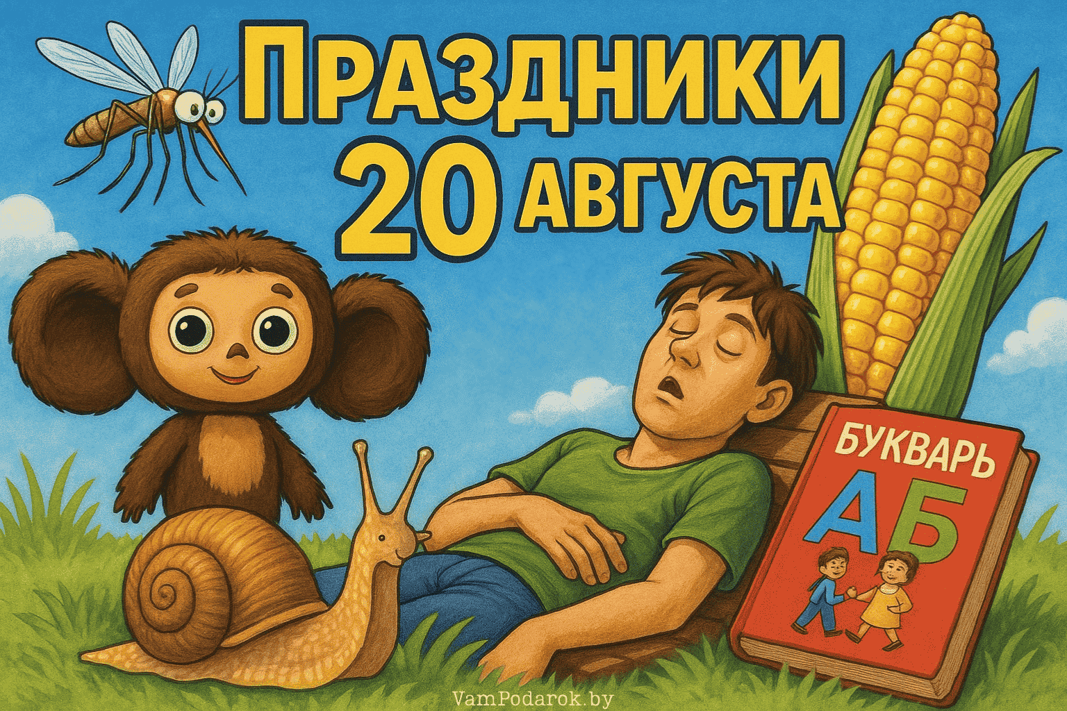 Праздники 20 августа 2025 года: Всемирный день лени, День рождения Чебурашки, День улиток, День комара и другие события