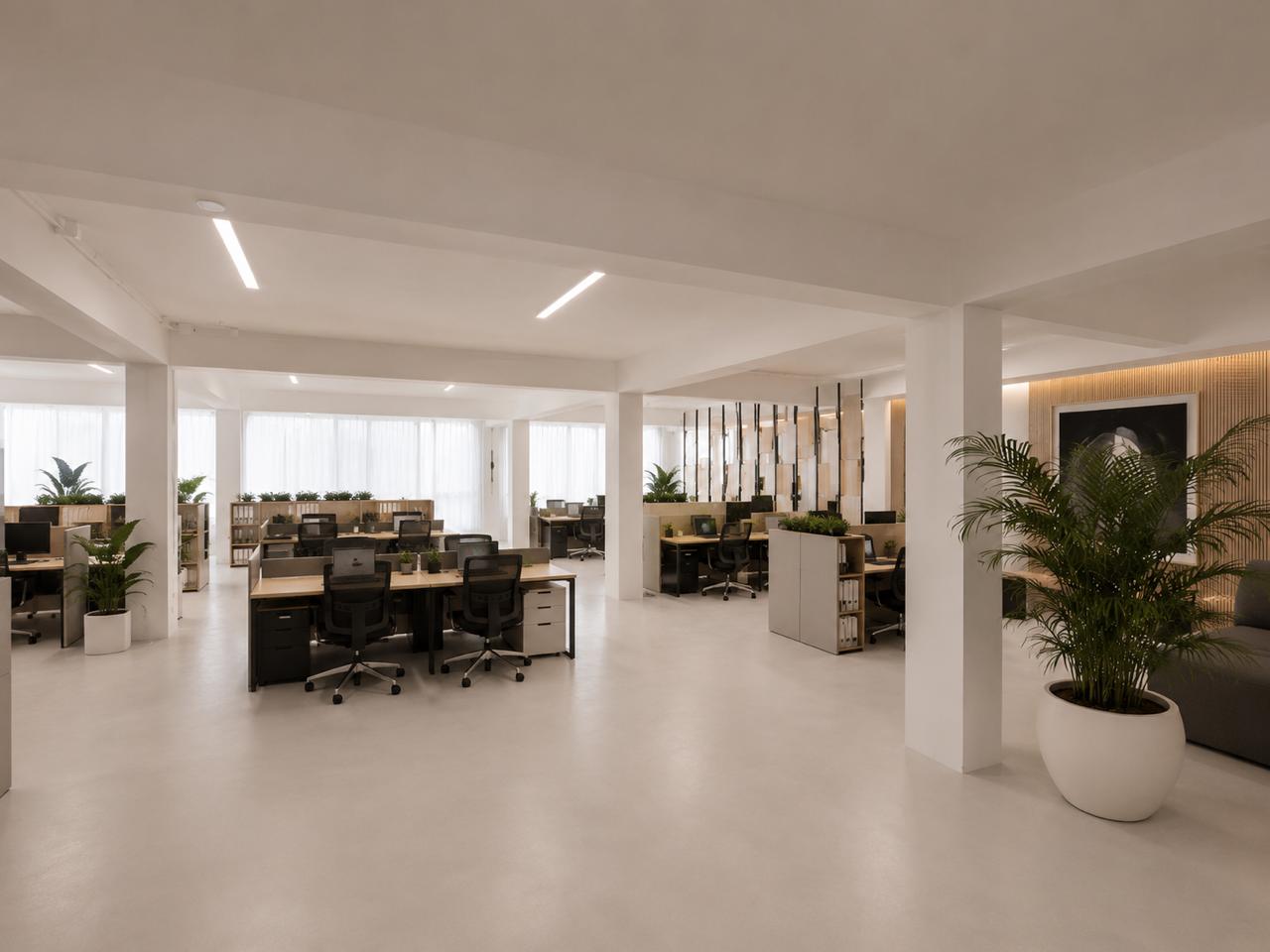 Office space for rent in Phuket — open-plan commercial office space, up to 1645 m²