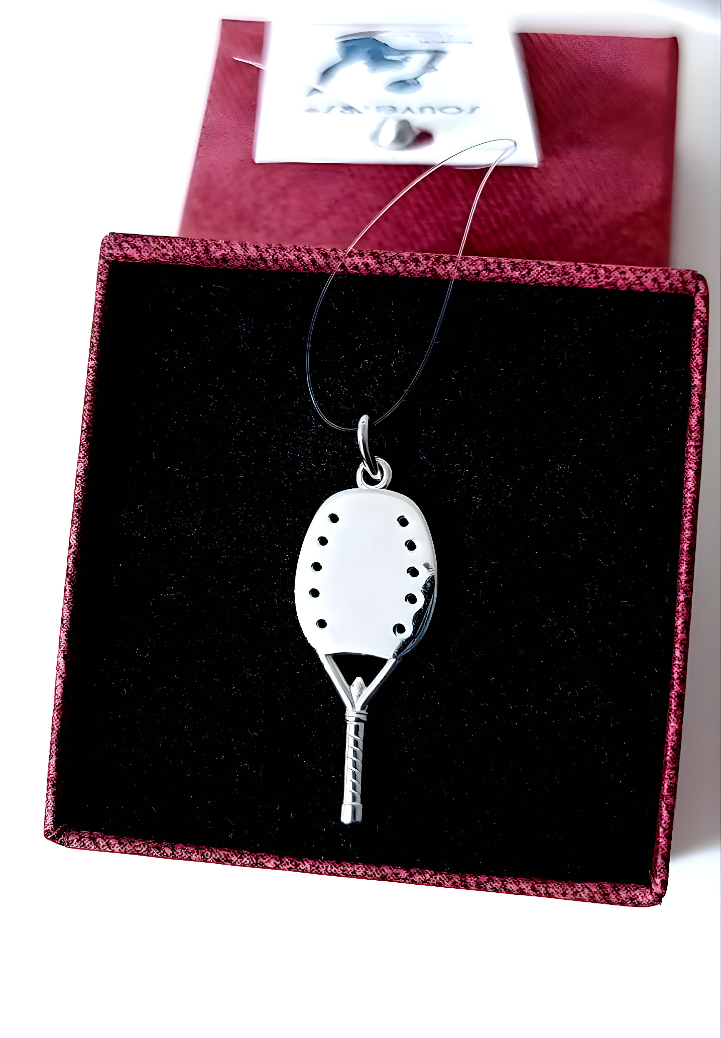 серебряная подвеска ракетка пляжный теннис, унисекс, высота 26 мм, родированная