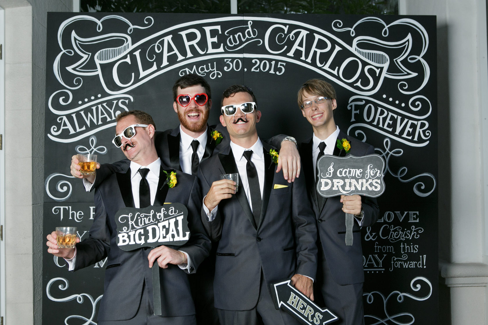 chalkboard diy photo booth props