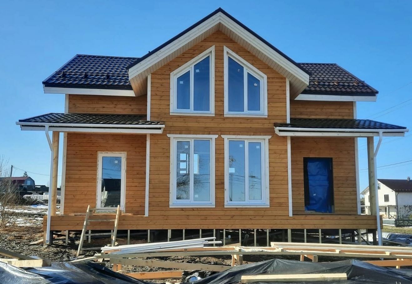 Каркасный дом в Белорецком районе зима 2022