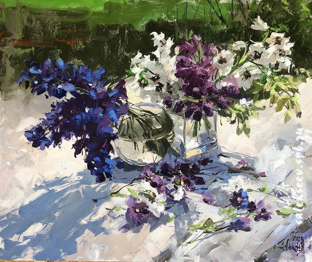 Flower Trio. 2023. Oil on canvas. 40х60 cm