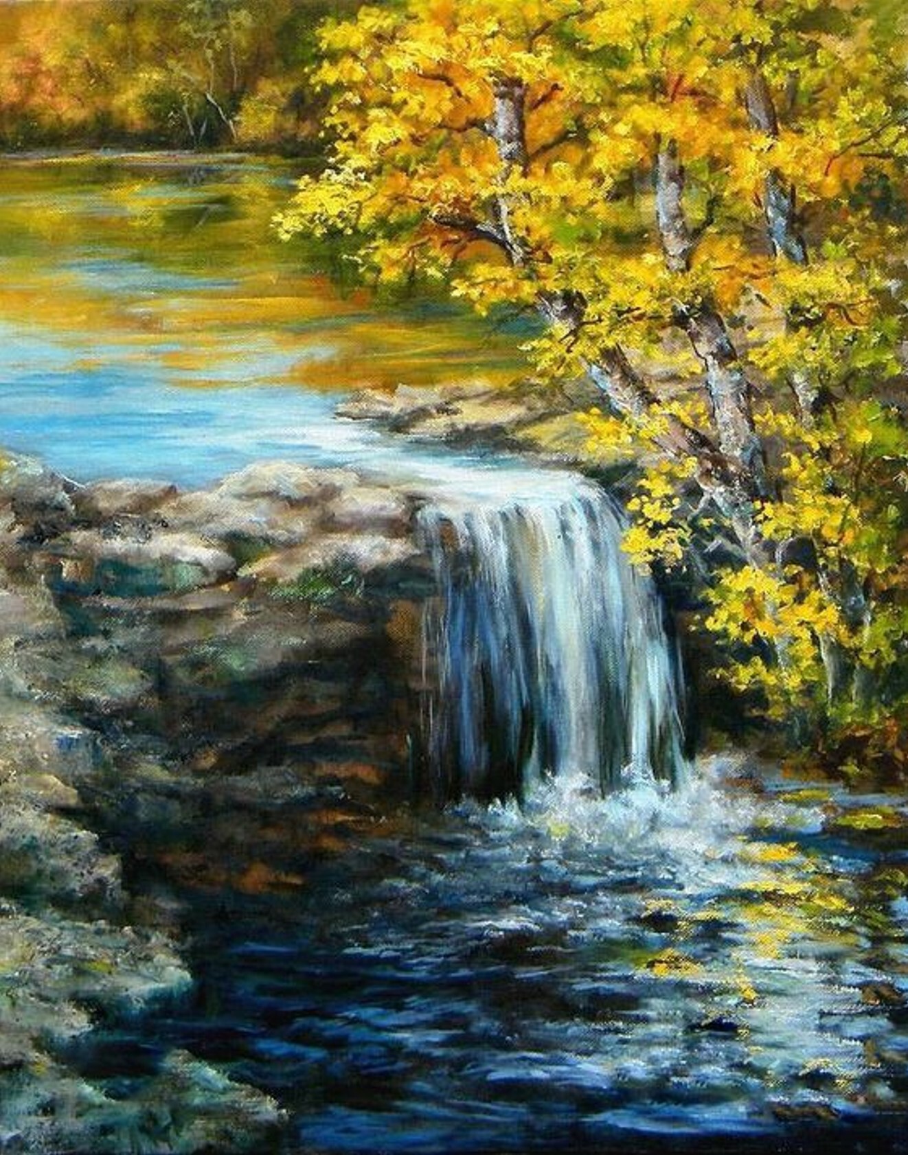 Осенний водопад