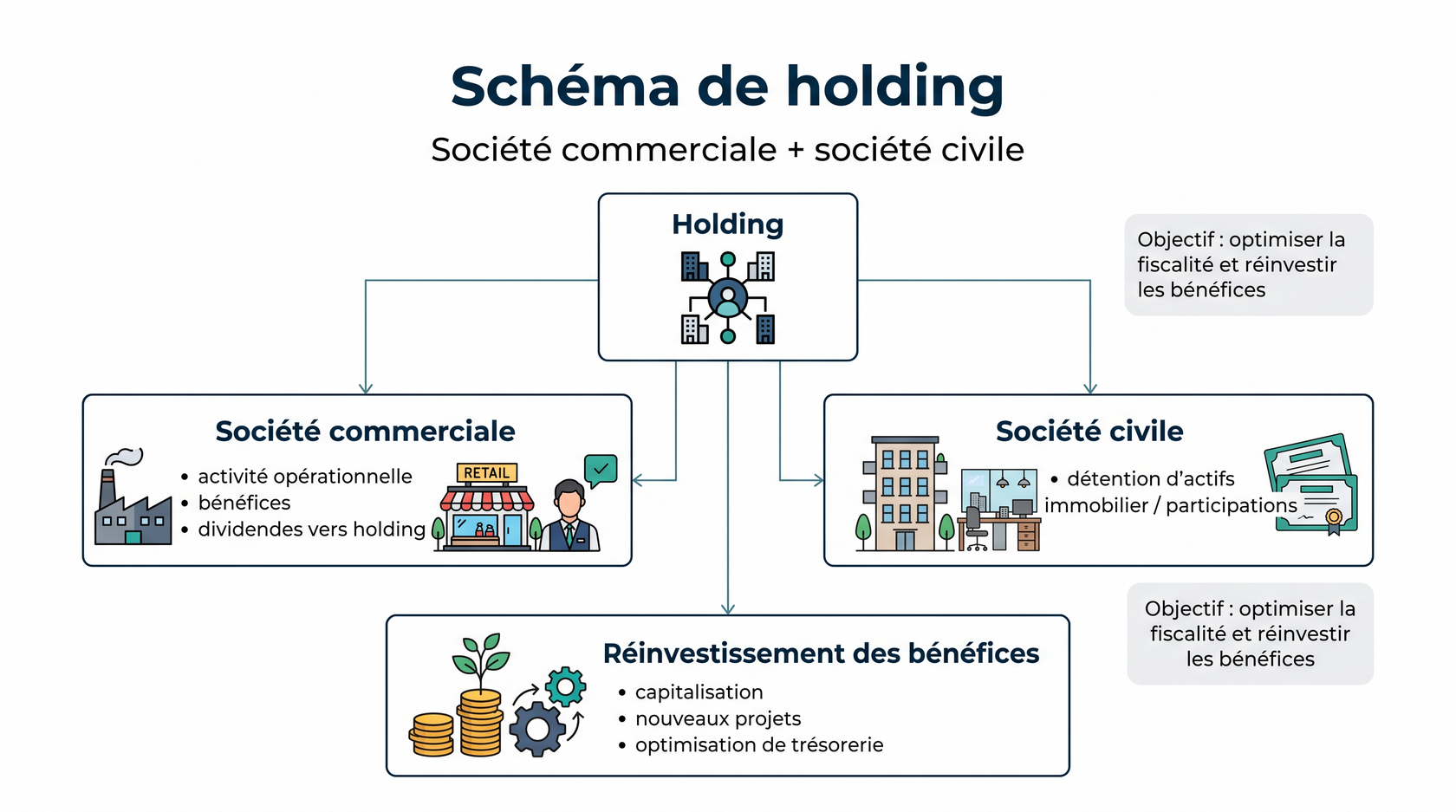 Créer une holding pour optimiser la fiscalité et investir efficacement