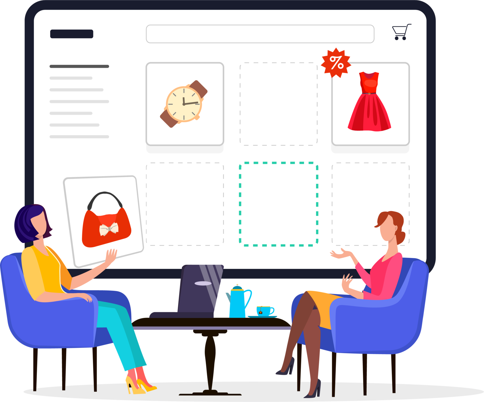 Разместим ваш товар. Seller PNG.