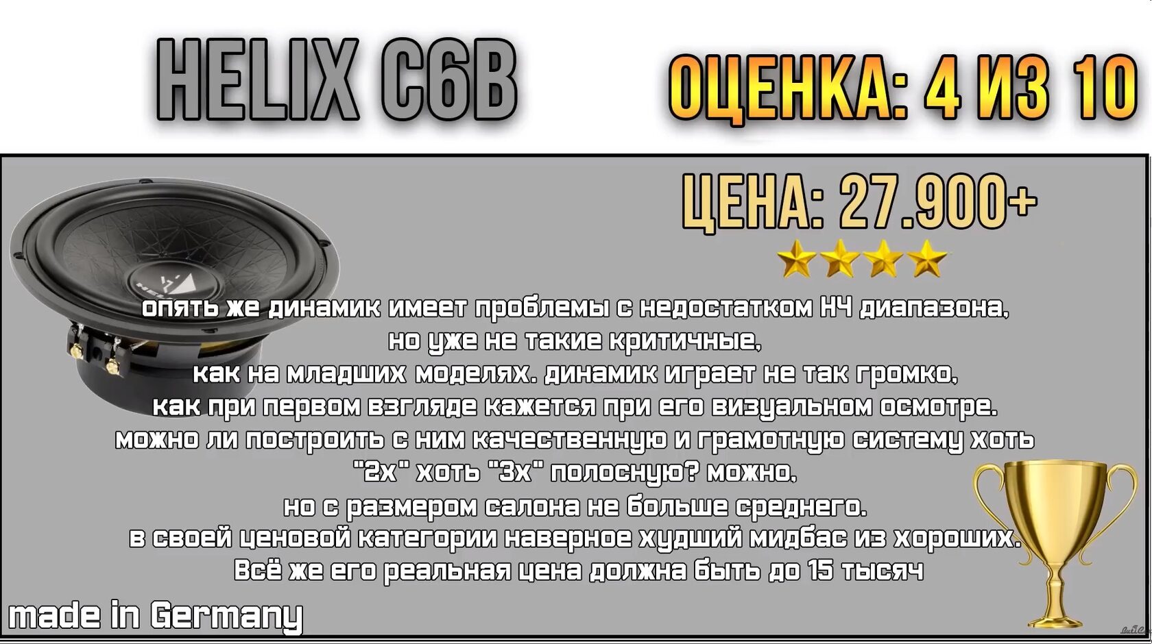 helix c6b отзывы сравнения