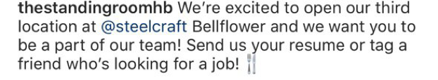 instagram caption hiring