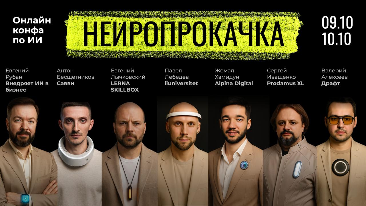 Друзья, рад снова выступить на конференции Нейропрокачка у Паши Лебедева 9 октября!