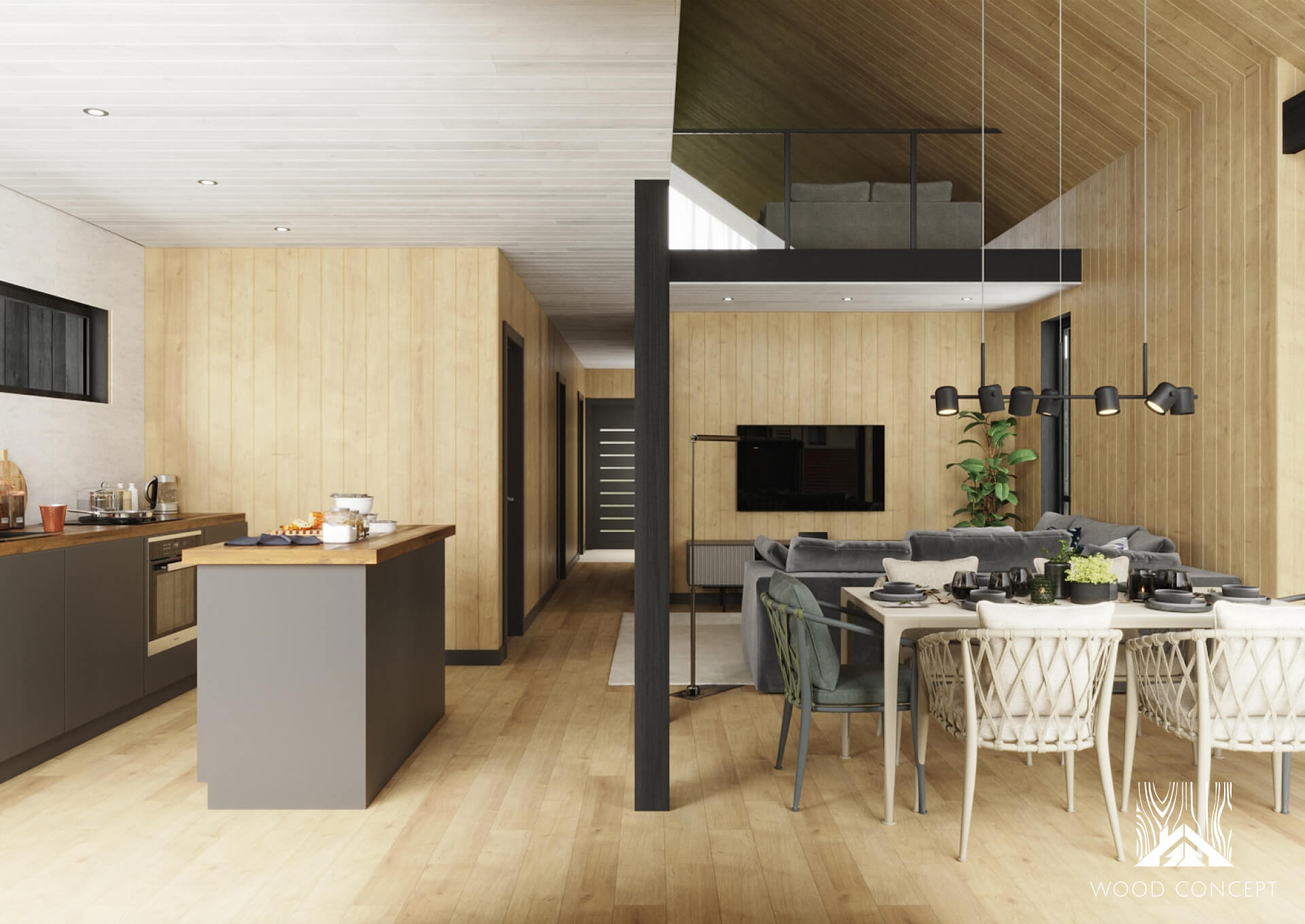 Двухэтажный модульный дом