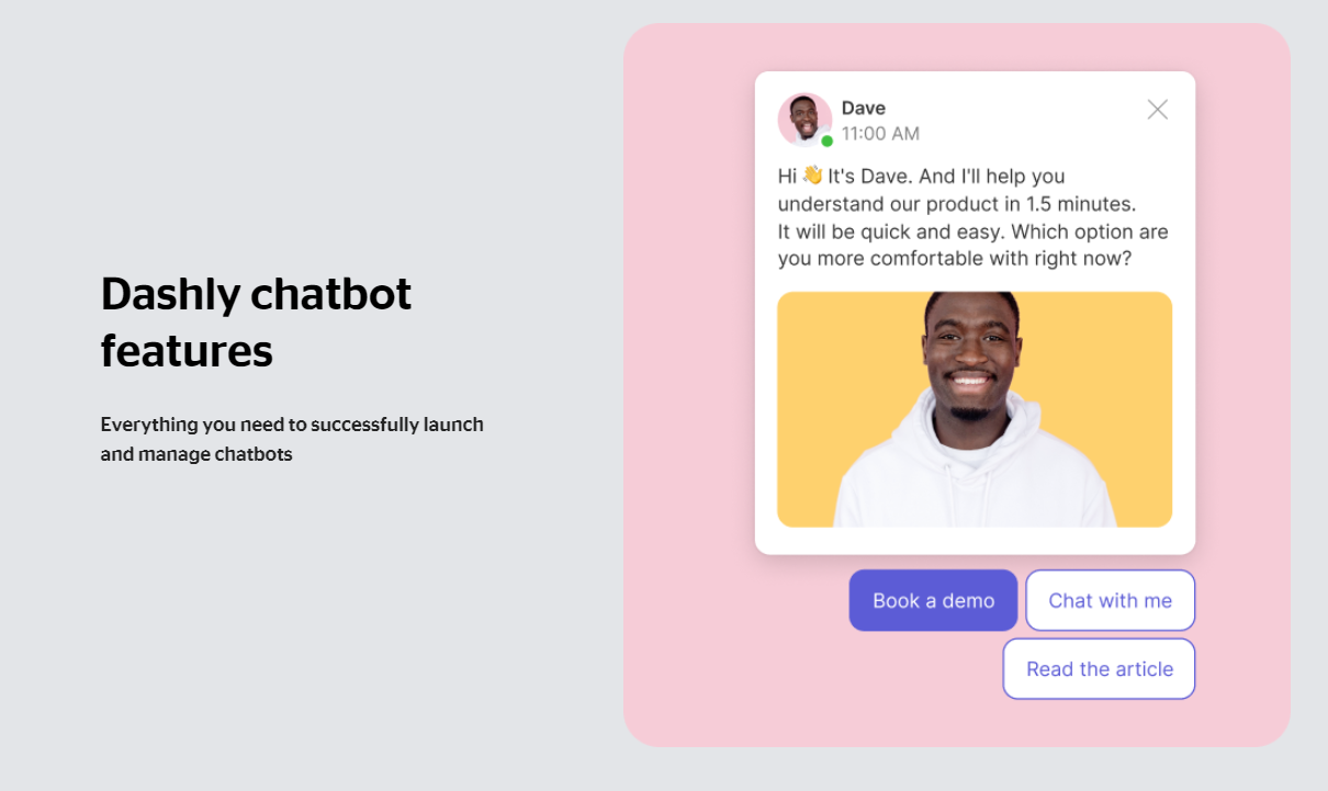 Features of Dashly Chatbot