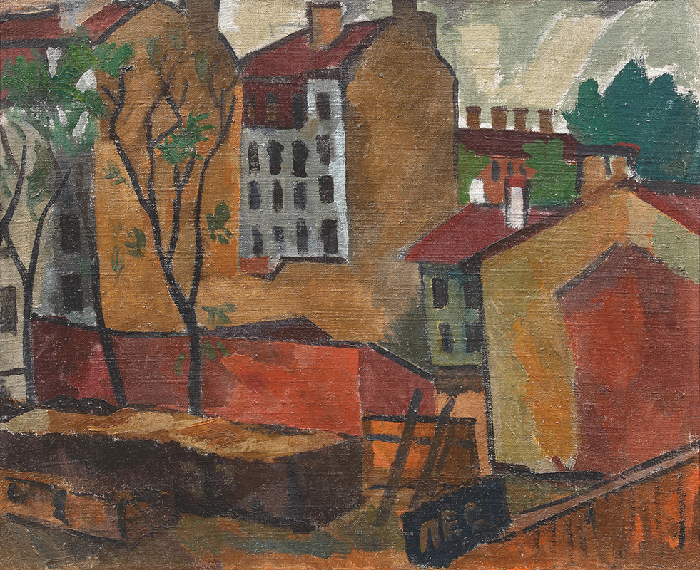 Вид из окна мастерской. Около 1925–1926