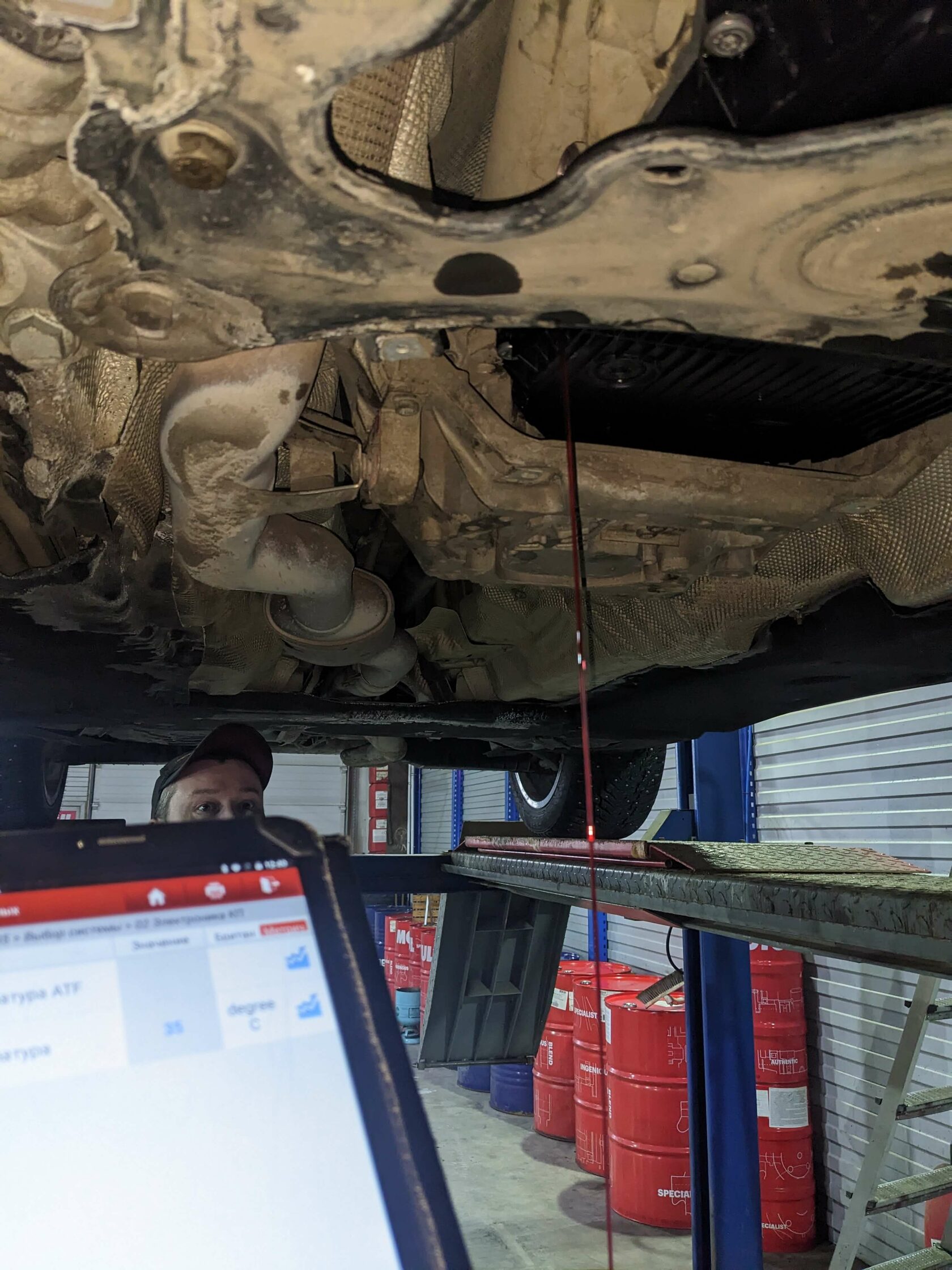 Выставление уровня масла ZF