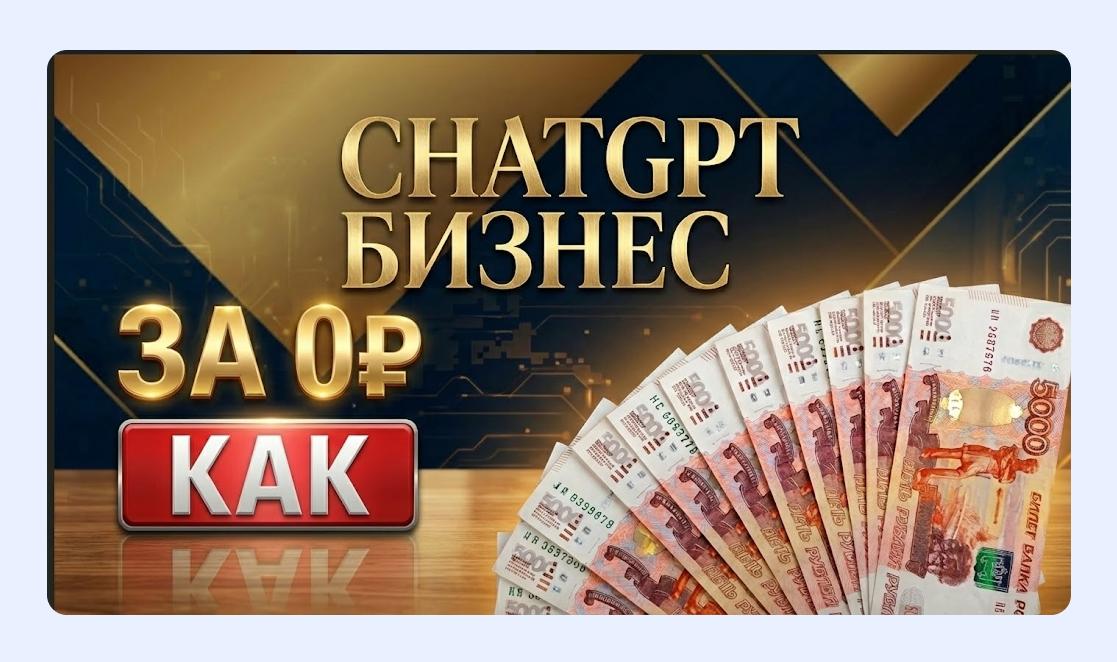 Как получить подписку ChatGPT Business бесплатно