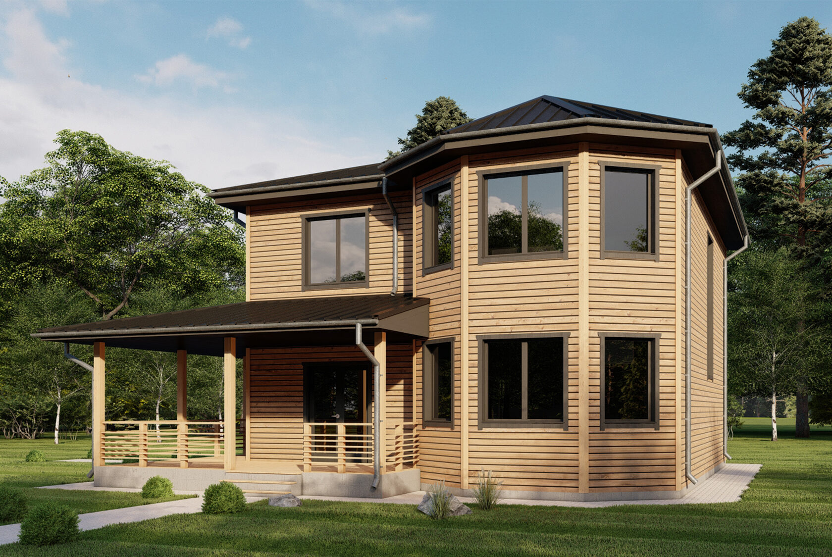 Каталог проектов каркасные дома в Апшеронска