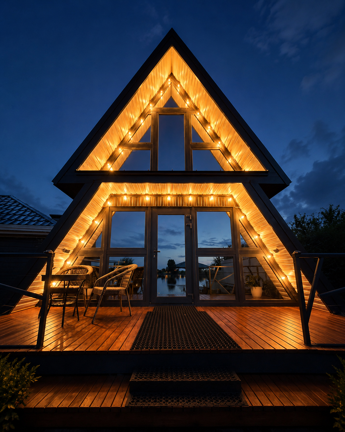 A-frame RETREAT у реки