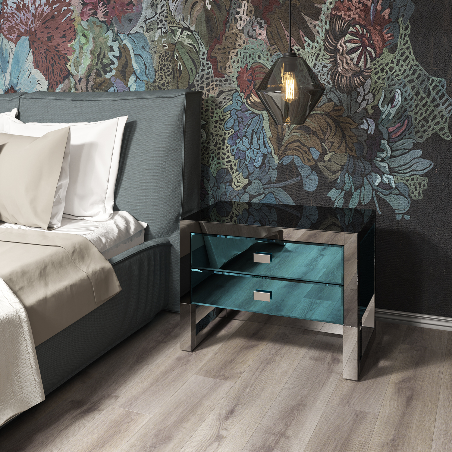 Зеркальные прикроватные тумбы | Купить зеркальную тумбу