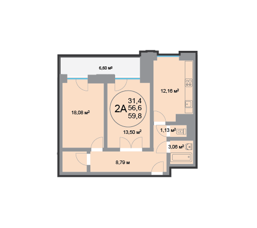 2-комнатные квартиры в ЖК 28-микрорайон