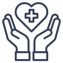 Иконка Сердце в руках Здоровье