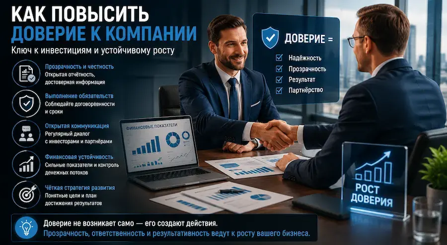 Ключи к повышению доверия к компании