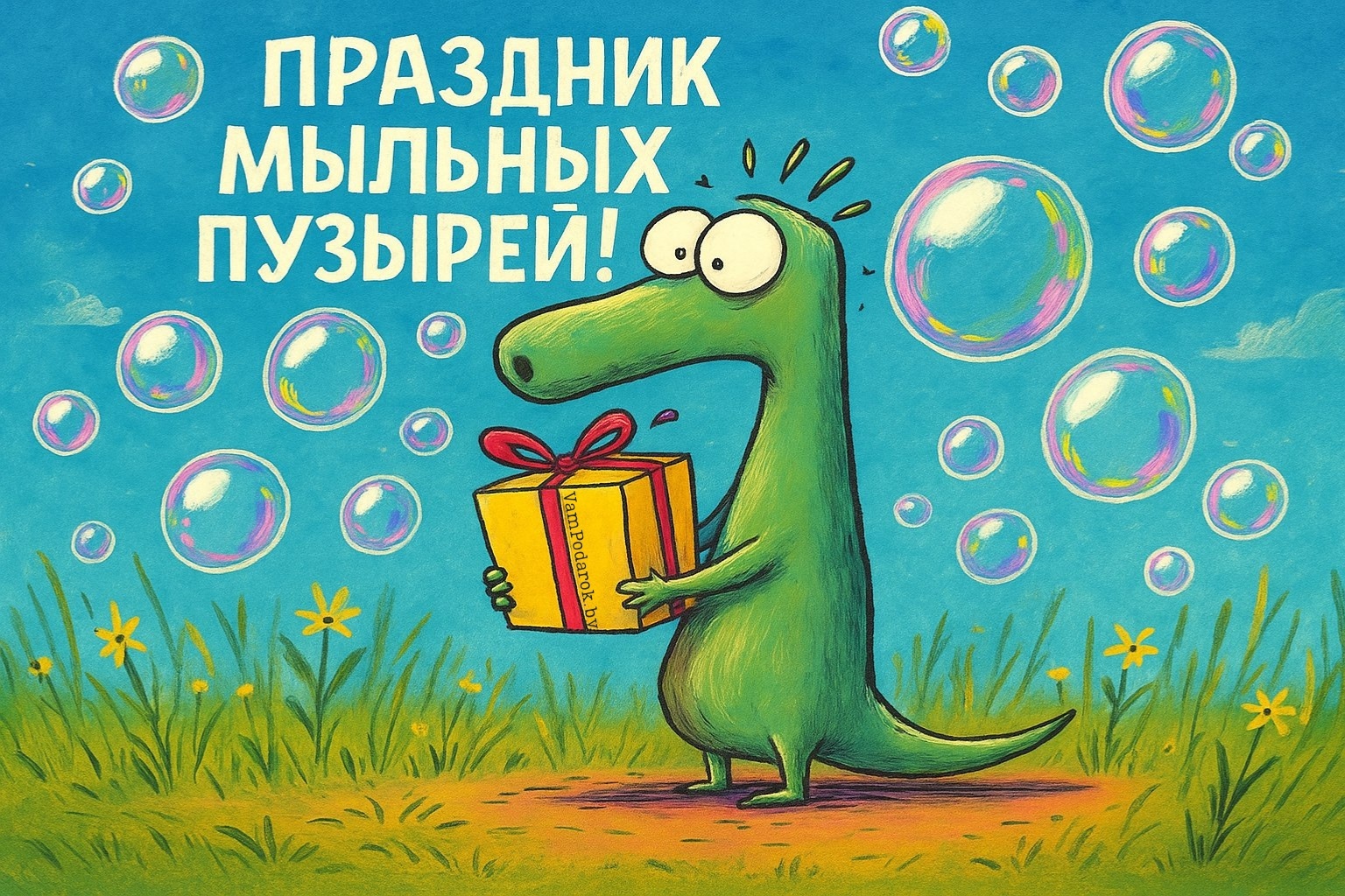 Праздник мыльных пузырей – открытка