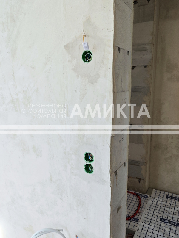 Монтаж электропроводки и подрозетников