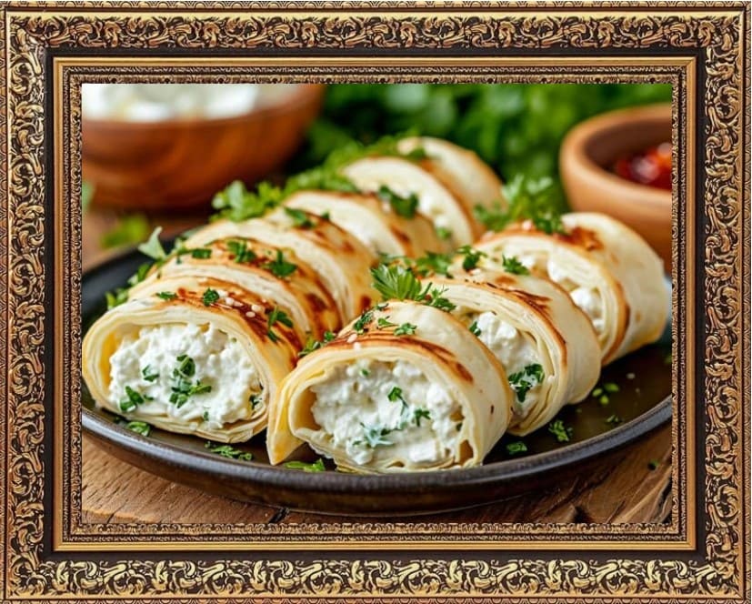 рулет из лаваша с творожной начинкой