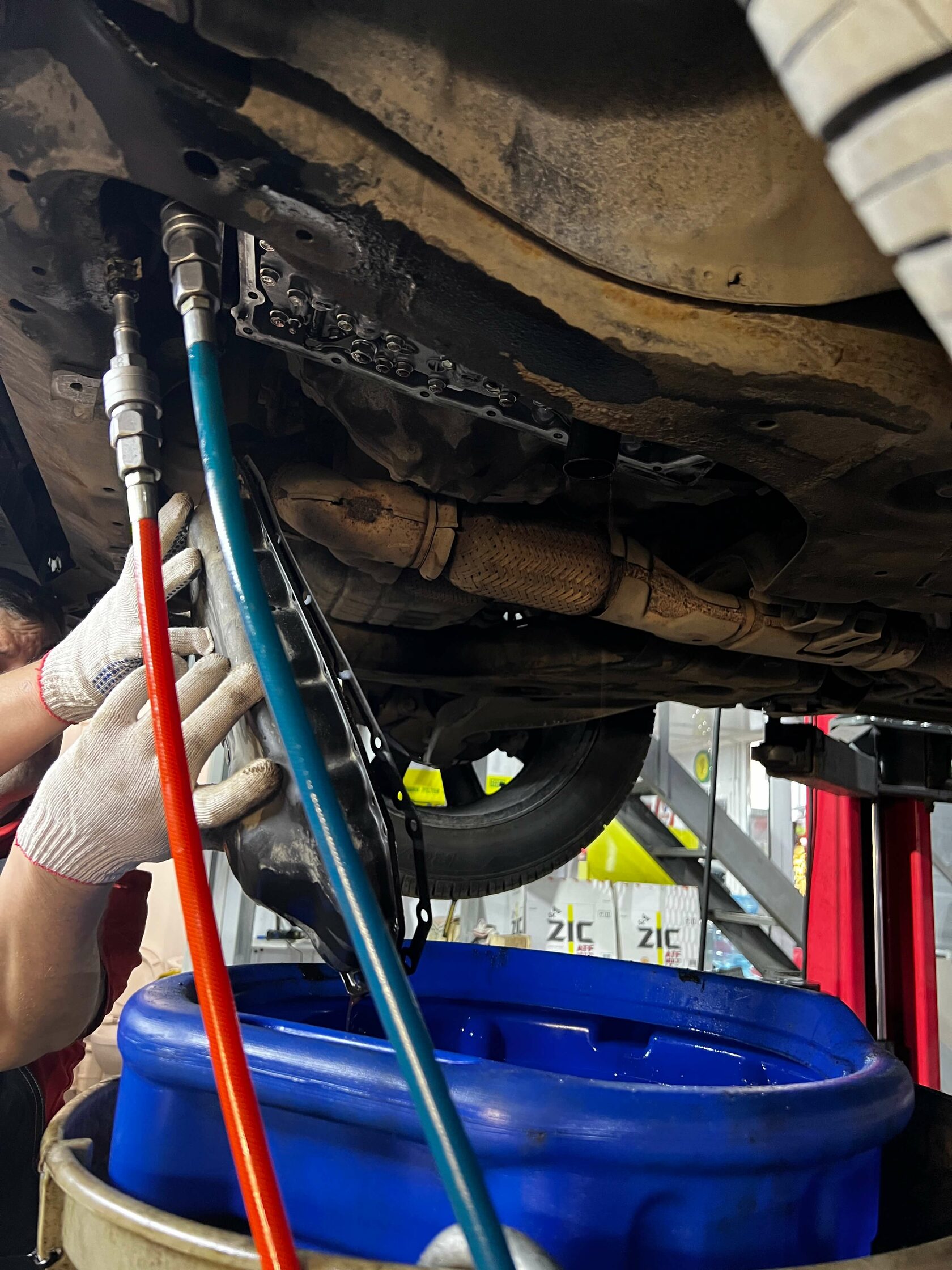 Снятие поддона вариатора Jatco