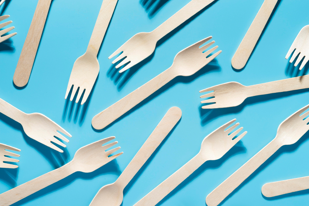 берёзовый шпон, одноразовые приборы, пластиковая альтернатива, экологичная посуда, устойчивый бизнес, HoReCa, доставка еды, брендинг, упаковка из шпона, эко-материалы