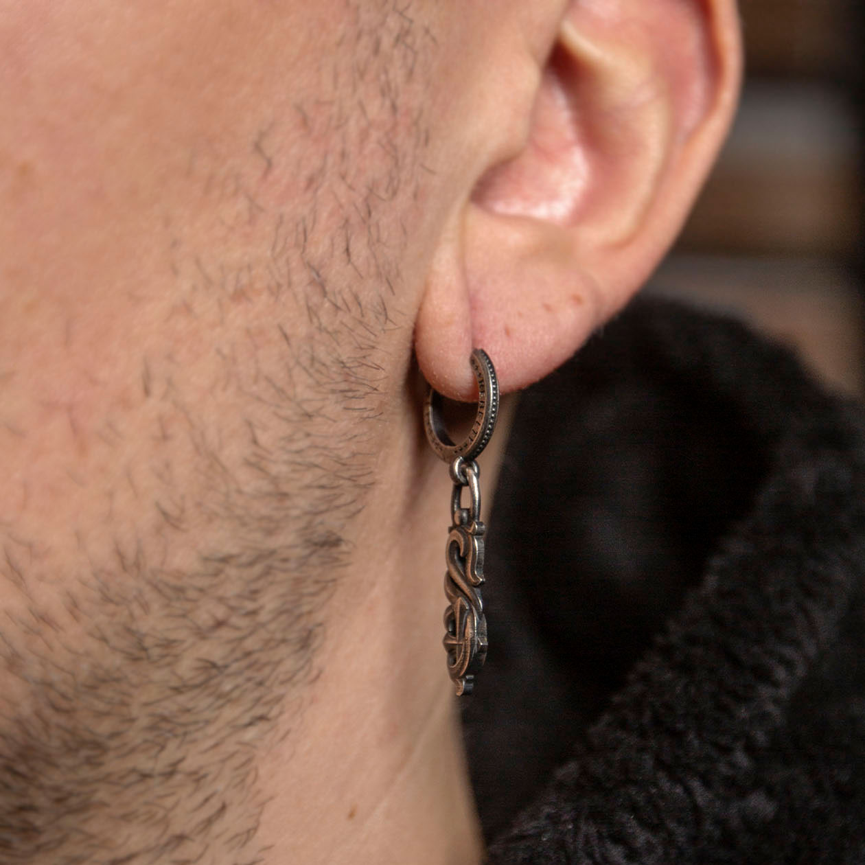 Моносерьга подвестка из серебра