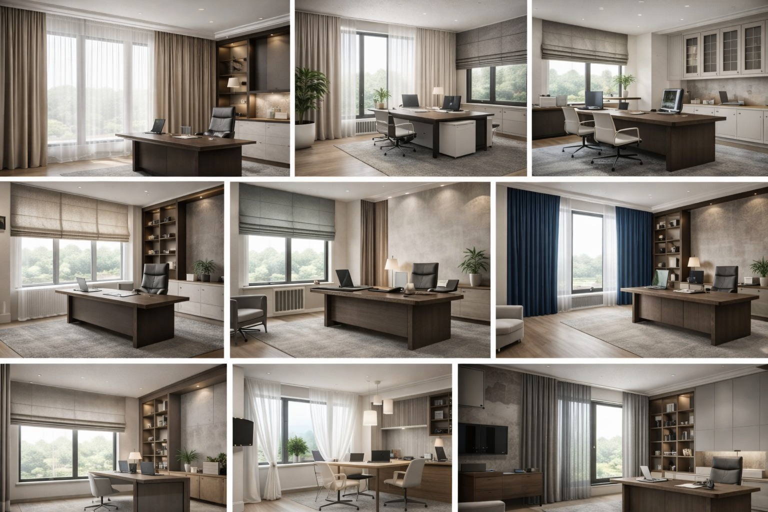 Шторы в кабинет, проекты ASHTORY